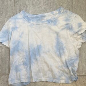 Aerie Light Blue Tie-Dye Short Sleeve Tee